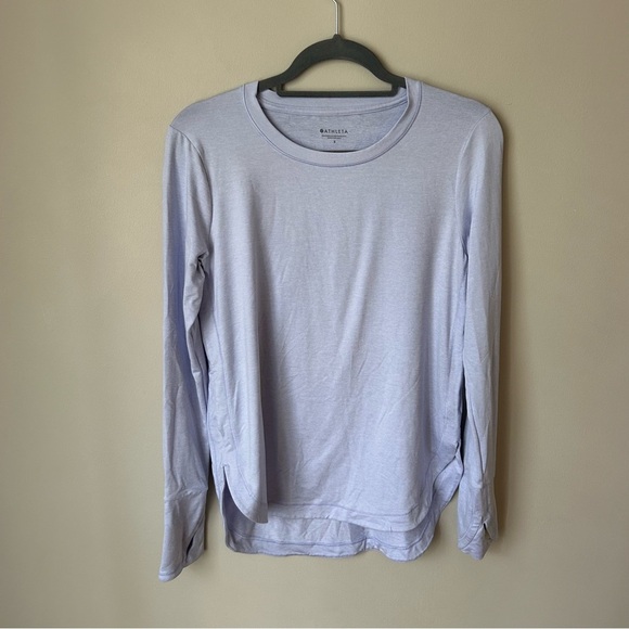 Athleta Uptempo Light Purple Long Sleeve Athletic Warm T-Shirt Women’s Small - Picture 3 of 8